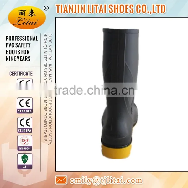CE Certified Black PVC Safety Gumboots for Men S5 photo-4