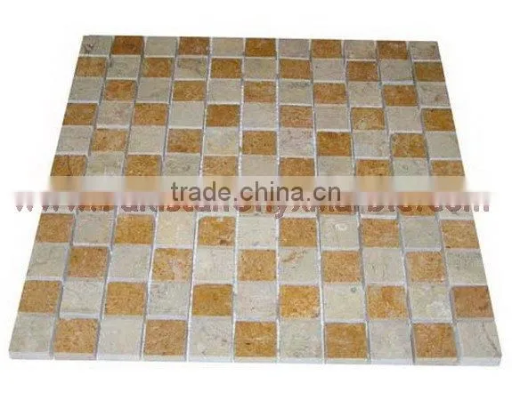 UNIQUE SAHARA BEIGE MARBLE MOSAIC TILES photo-4