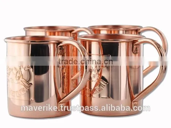 Pure Copper Moscow Mule Mug, Copper Engrawed Beer Mug photo-2