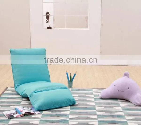 Elegant Blue Color Modern Fashion Fabric Recliner Lazy Sofa Sets For Outdoor Furniture photo-2