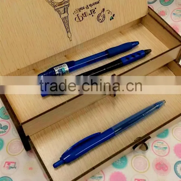 Multi-function Korean Creative Students Wooden Pencil Case photo-3