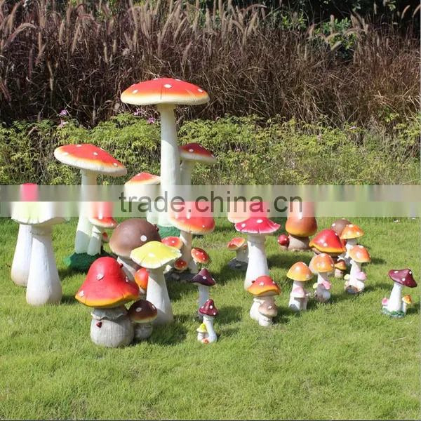 Resin Mushroom Yard Ornament Outdoor Garden Mushroom Statues photo-4