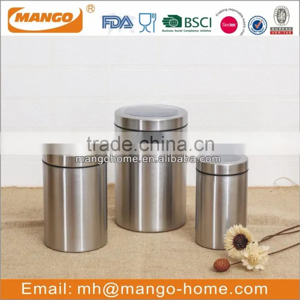 Round Airtight Stainless Steel Canister
