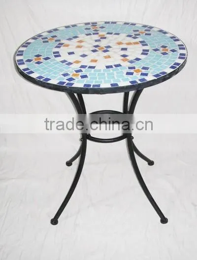 Wholesales Mosaic Furniture Folding Garden Table Outdoor Table With Diameter 60cm