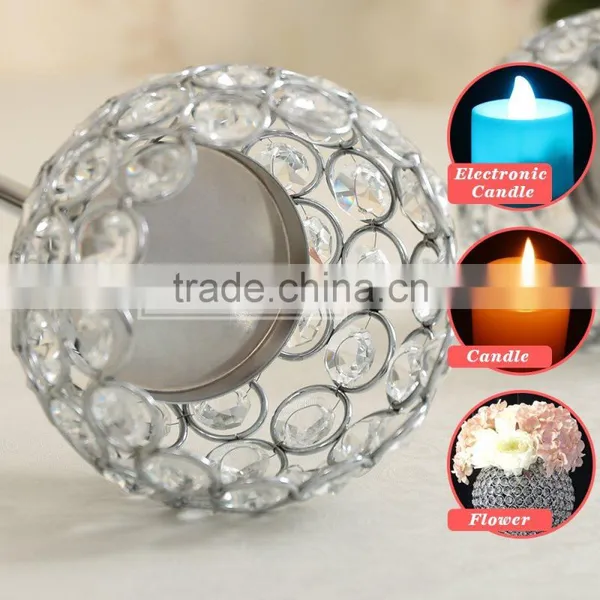 Candlestick Holders For Wedding Centerpieces Decoration Set of 2 Tea Light Candle Holder photo-4