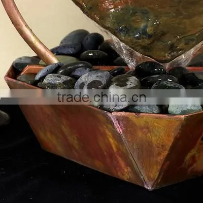 Copper and Slate Heart Tabletop Fountain photo-5