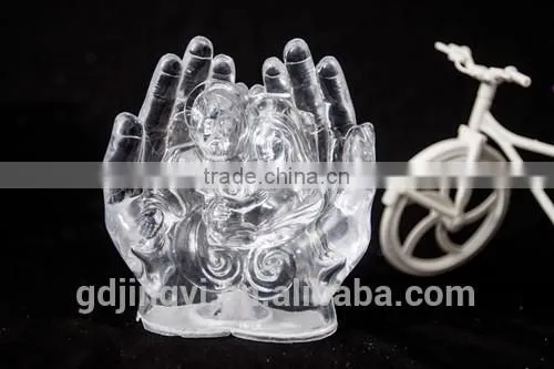 Acrylic ClearLED LIGHTED MERRY CHRISTMAS Sets of Hand for Indoor Decoration photo-2
