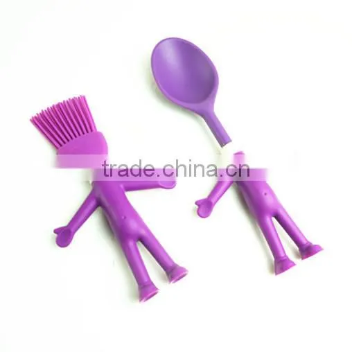 32092 Figure Shape Kitchen Tools Short Brush Nylon And Silicone Material photo-2