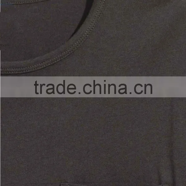2017 Fashion Mens Pocket T-Shirt Round Neck OEM Service Short Sleeve Wholesale China Supplier photo-3