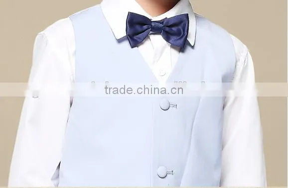 2017 New Latest Fashion Design Tie Vest Coat Pant 5 Pieces Boy Suit photo-5