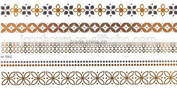 Wholesale Gold and Silver Metallic Temporary Tattoo Sticker photo-5