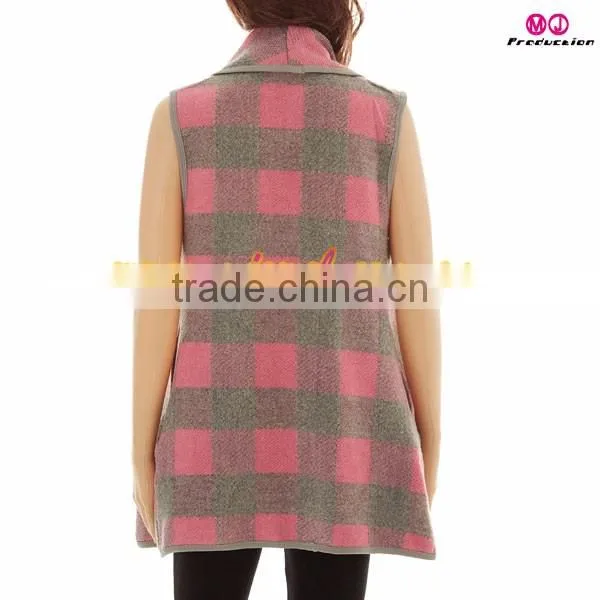 Plaid Waterfall Vest photo-3
