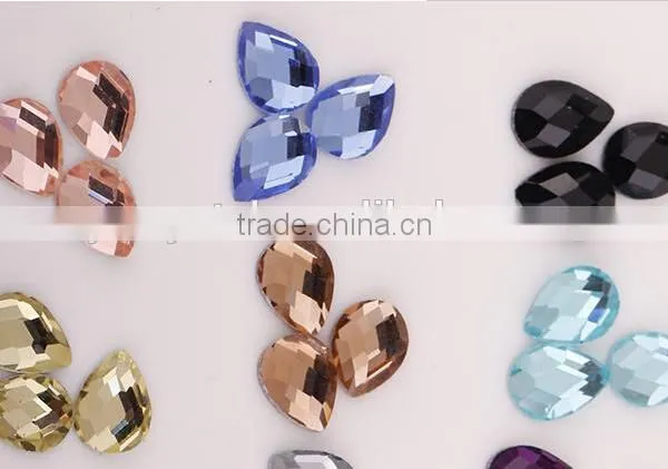 Flat Back Teardrop Glass Rhinestones photo-2