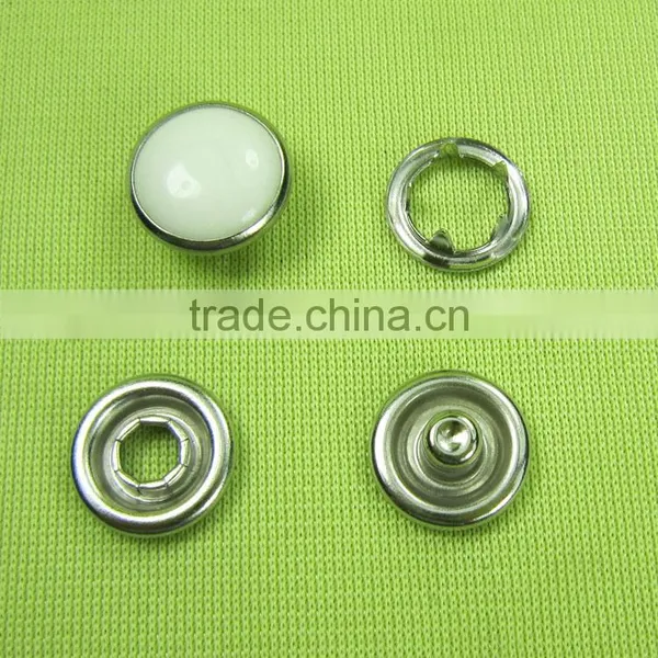 Best Selling Pearl Resin and Brass Combination Prong Type Snap Buttons photo-5
