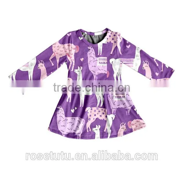 Sacrifice Alpaca is an Adult and Children Are Very Fond of an Animal Cotton Printed With Alpaca Long-sleeved Shirt Wholesale
