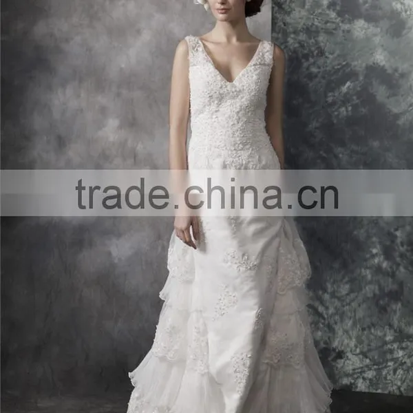2017 New Style Luxury Beaded Sweetheart Nackline Off-shoulder Mermaid Lace Wedding Dress BS01 photo-2