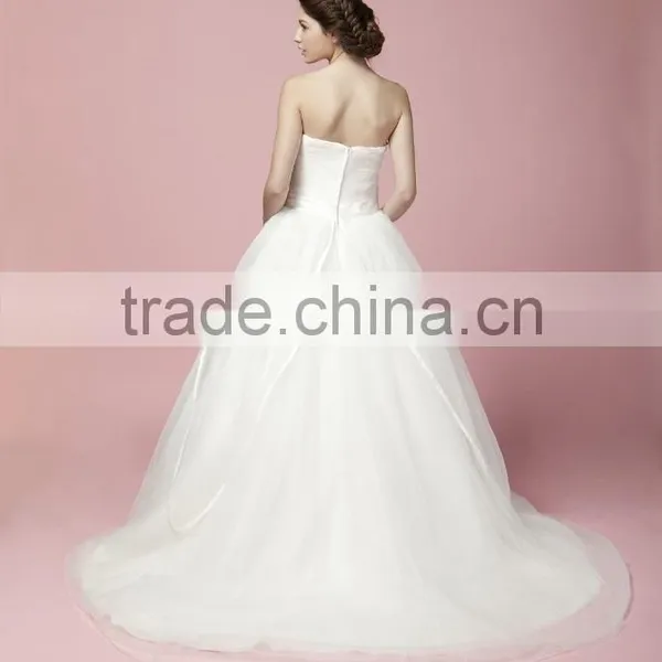 Newest Glamorous Embroidered A-Line Sweetheart Neckline and Sleeveless Floor-Length Lace Wedding Dress AS28102 photo-2