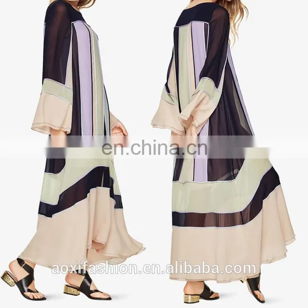 2017 New Arrivals Chinese Clothing Manufacturers Long Sleeve Latest Design Muslim Evening Dress