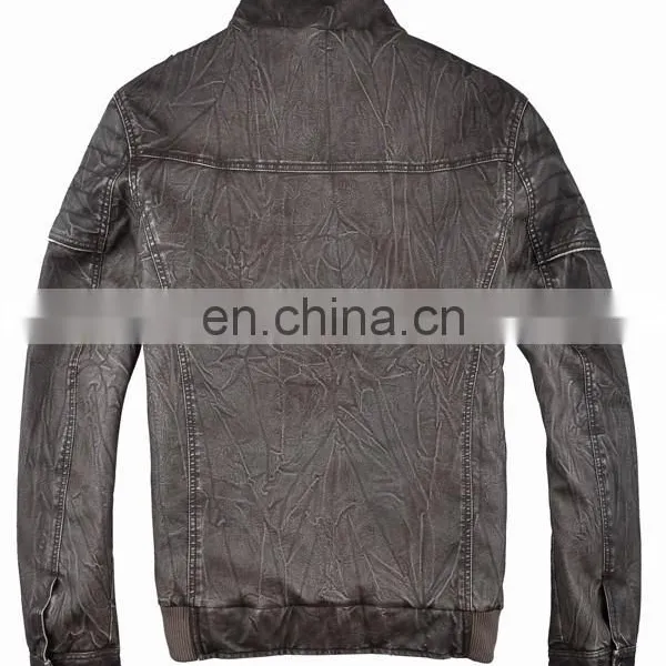 2015 New Model Designer Crocodile Leather Jacket photo-2