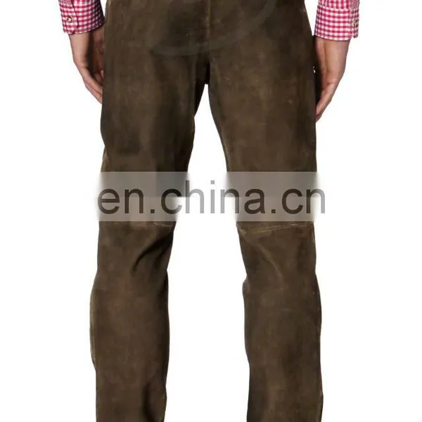 Genuine Suede German Traditional Full Length Leather Pant (German Garments) photo-2