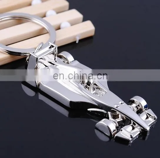 Creative Simulation Racing Car Logo Metal Key Chain With Ring photo-2
