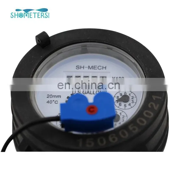 Multi Jet Dry Dial Plastic 5 Wheels Water Meter Pulse Sensor Made in China photo-4