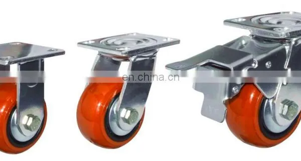 Korea Style Heavy Duty PVC Medical Bed Scaffold Fixed Swivel Castor Trolley Wheel photo-4