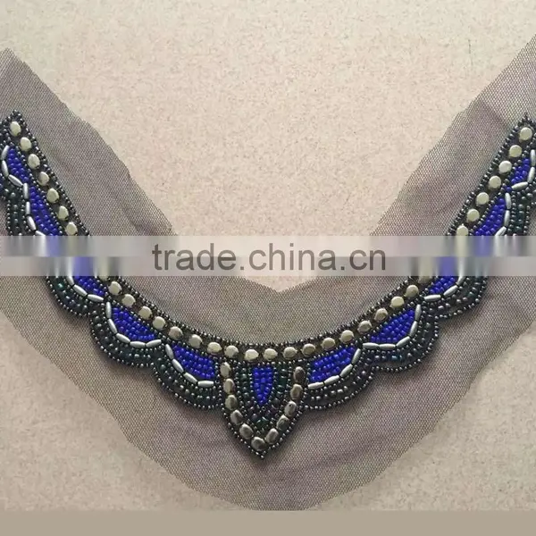 0521L High Quality Beaded Neck Trim,beaded Neck Trim for T-shirt,wholesale Beaded Neck Trim photo-2