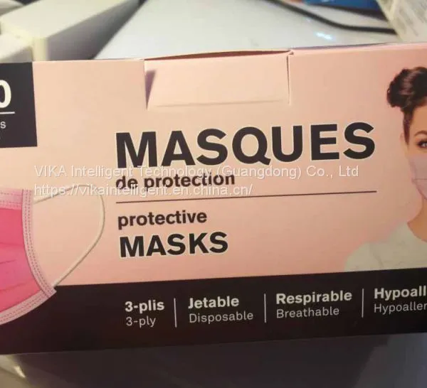 Multiple Colors Protective Face Mask Effective Resistance to Droplets