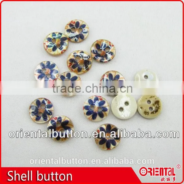 High End Printing Color Stripe Mother of Pearl Button for Shirts photo-2