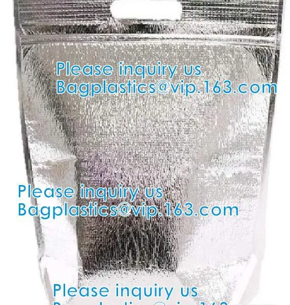 FREEZABLE LUNCH BAG,INSULATION ALUMINIUM FOIL BAG,THERMAL THERMO COOLER TOTE BAG,BENTO PICNIC,FRESH photo-4
