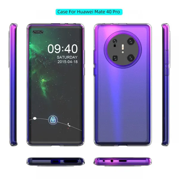 Eco Friendly Transparent Wholesale Clear Cellphone Case Cover For Huawei Mate20 30 40 50 Pro photo-4