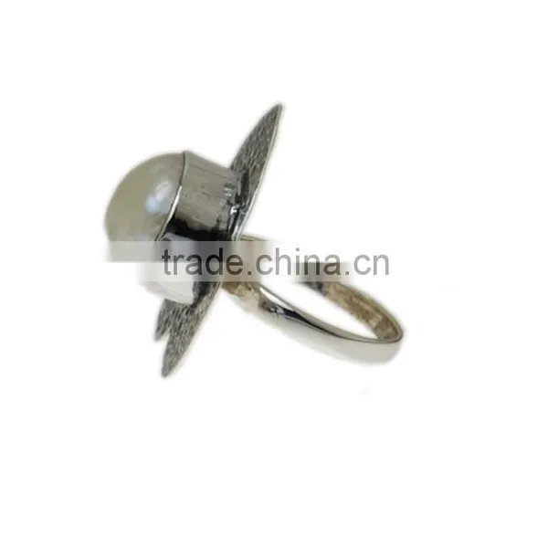 Heart Shaped Silver Ring With Gemstones photo-2