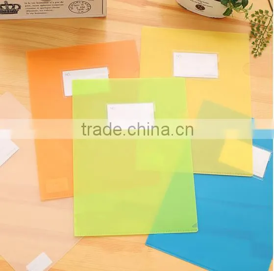 Hot Sell A4 Colorful Clear Plastic File Folder With Card Holder photo-2