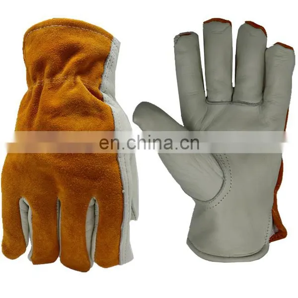 Wholesale Heavy Duty Work Cow Split Leather Gloves for Men