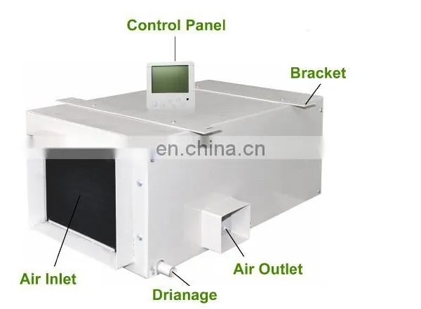With Automatic Defrost HIROSS HRDD-58 Duct Type Mounted Dehumidifier photo-2