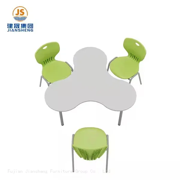 JS Best Selling Cloud Shape Student Classroom Desk Metal Frame Activity Training Table photo-3