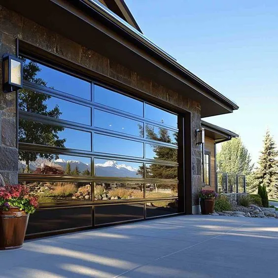 Panoramic Glass Garage Doors – Crystal Clear Views with Maximum Natural Illumination