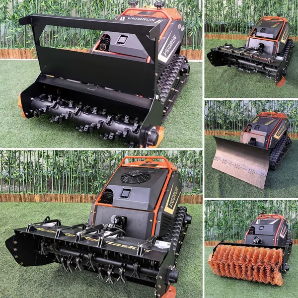 Vigorun Remote Control Robot Mower, High-Efficiency 1000mm Working Width Forestry Mulcher for Professional Use photo-3