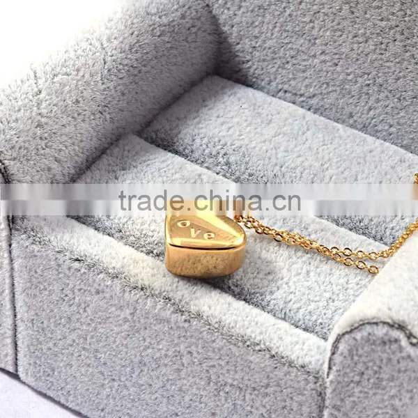 Fashion Jewellery Necklace Heart Style Stainless Steel Jewelry Gold Necklace photo-4
