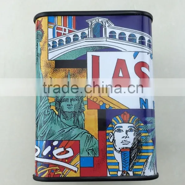 Rectangle Coin Bank Collection Tin Cans photo-2