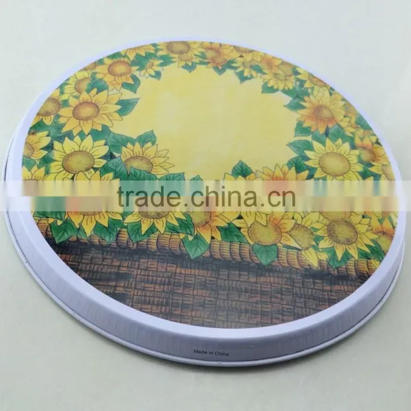 Pretty Hot Selling Round Metal Tin Tray photo-6