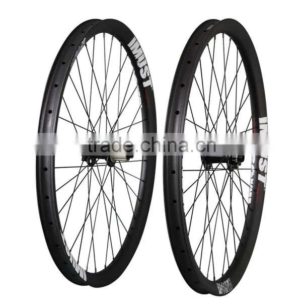2016 Durable MTB Bike Carbon Wheels 29 40mm Width Hookless All Mountain Wheels photo-2