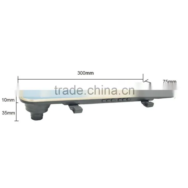 Shenzhen OEM 5" 1080p Navigation Rearview Mirror, Android Rearview Mirror With Gps Bluetooth 2 Camera photo-3