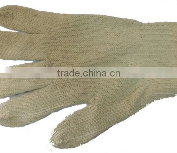 205C RAW WHITE 750 GRAMS 7 KNITTING COTTON SAFETY WORKING GLOVE photo-2