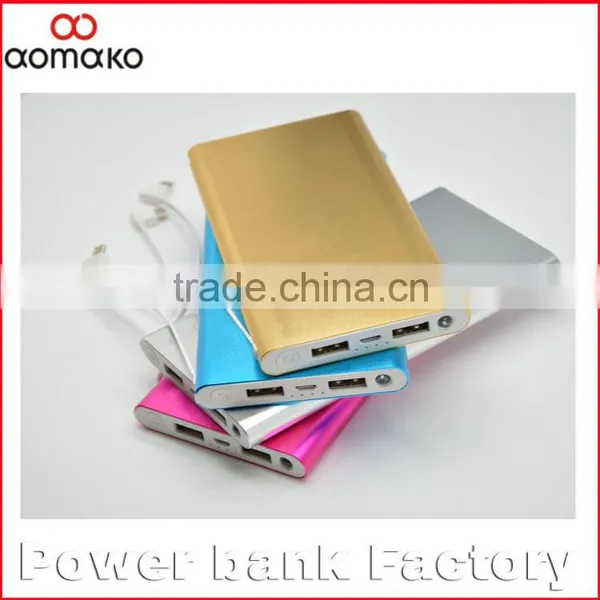 PA-101 8000-mAh-Backup-External-Battery-double USB Output-Power-Bank-Pack-Charger-with Micro Cable photo-2