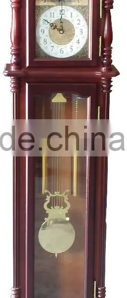 Hot selling wood floor mat alarm clock with pendulum