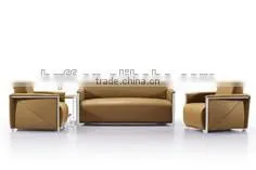 S-54 Modern Leather Stainless Steel Fram High Quality Office Sofa photo-2