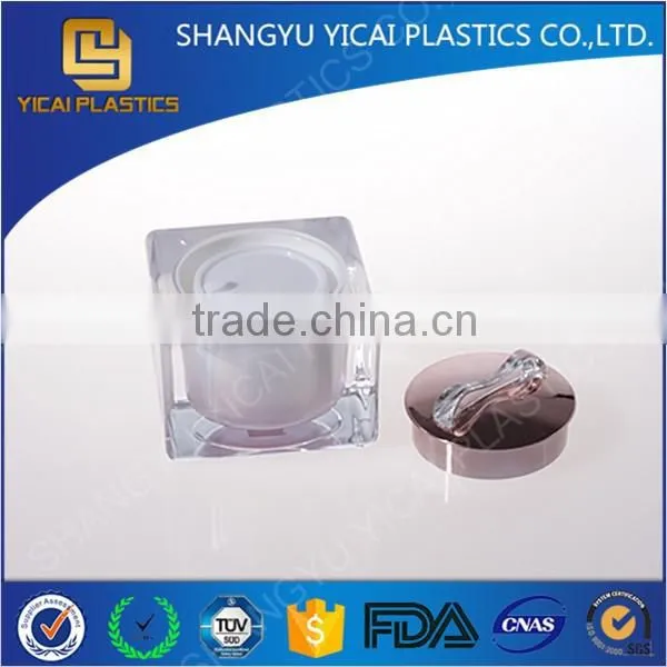 OEM Skin Care Jar, Acrylic Plastic Jars, New Square Cosmetics Container photo-2