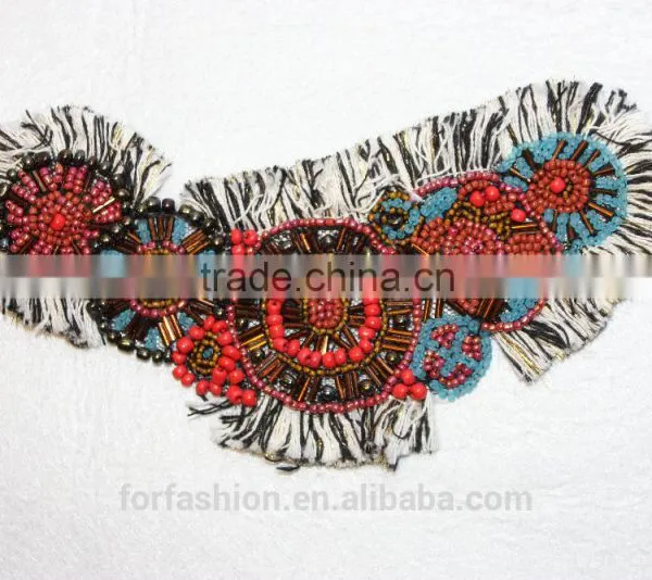 Handmade Bead Embellishments Beaded Neck Trim